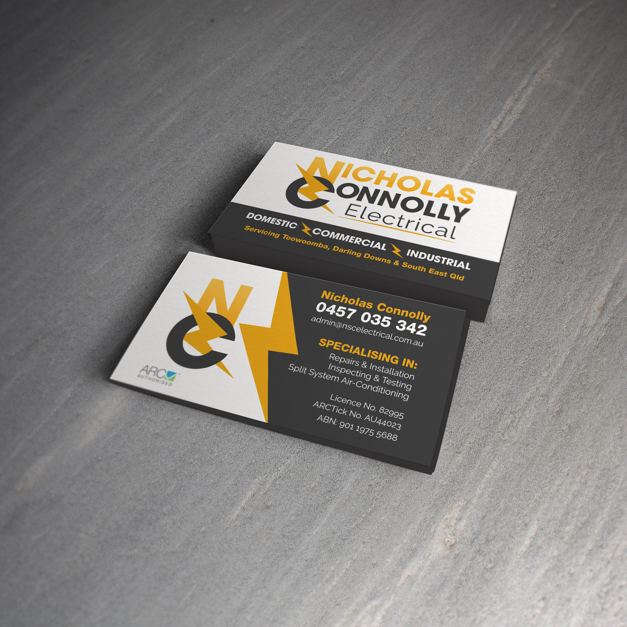 Nicholas Connolly Business Card Design